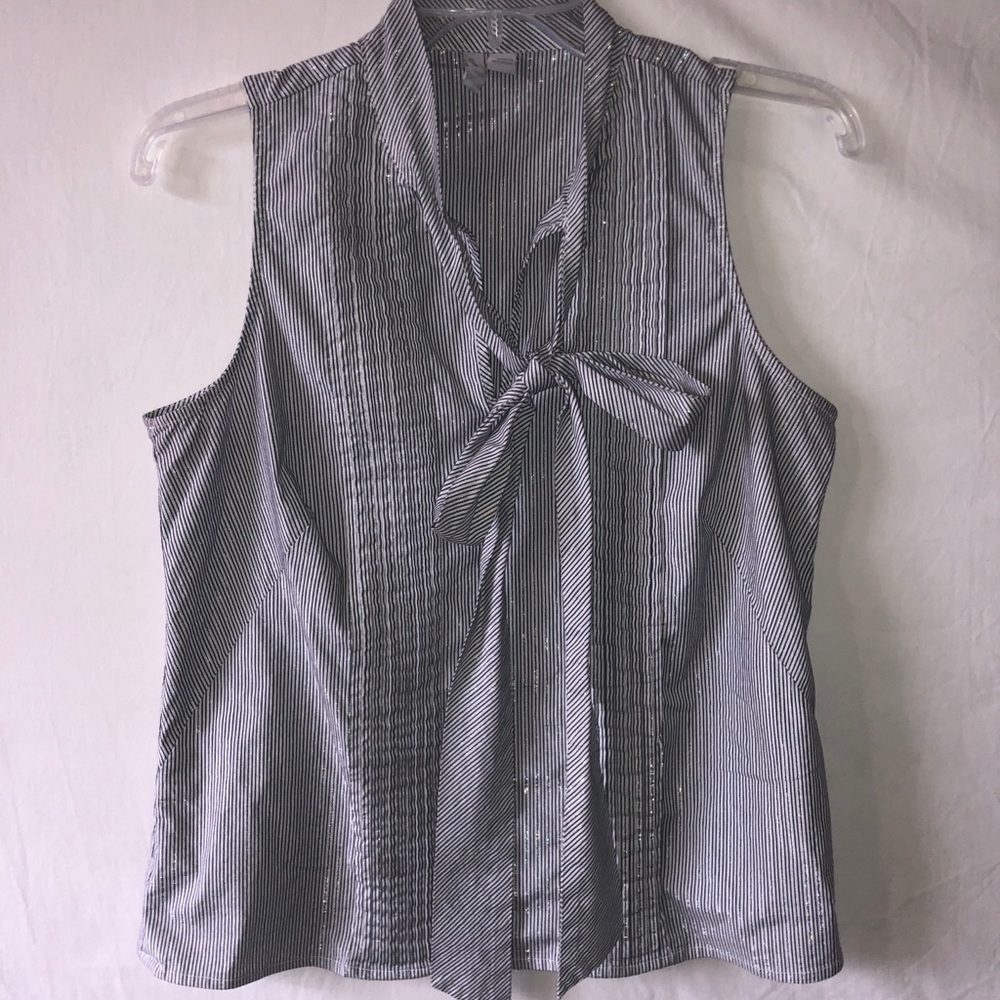 Old Navy Tie Up Collared Blouse